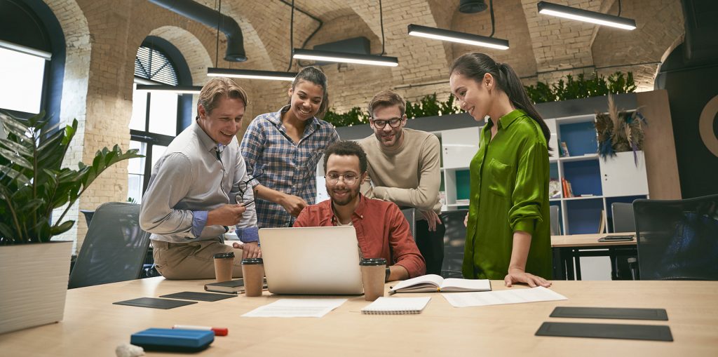 Business Professionals At Work. Multicultural Team, Group Of You